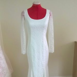 💍Lace Scoop Neck Wedding Gown💍